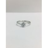 Platinum diamond twist style solitaire ring,0.50ct diamond D colour vs clarity,3.28gms platinum