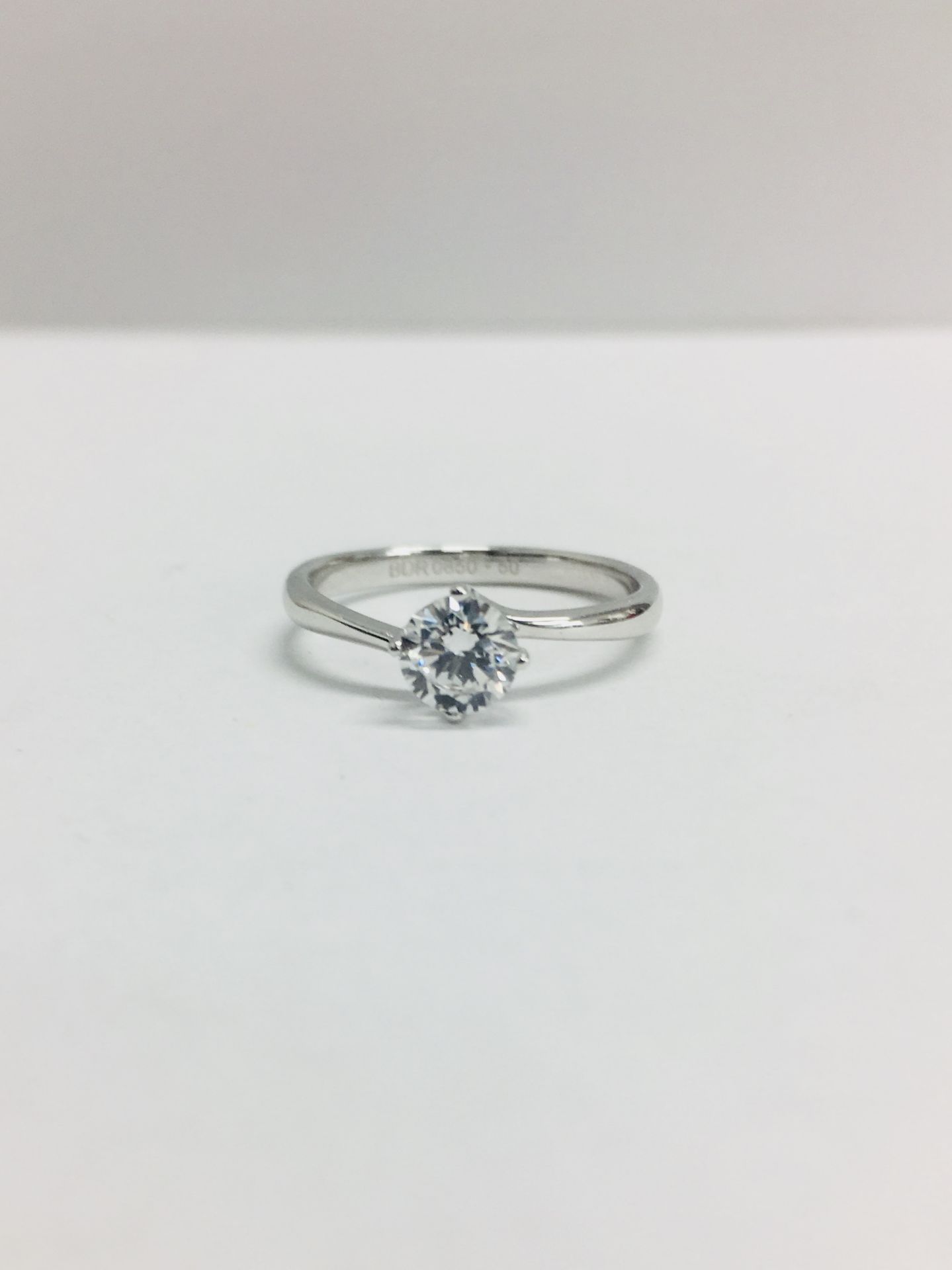 Platinum diamond twist style solitaire ring,0.50ct diamond D colour vs clarity,3.28gms platinum