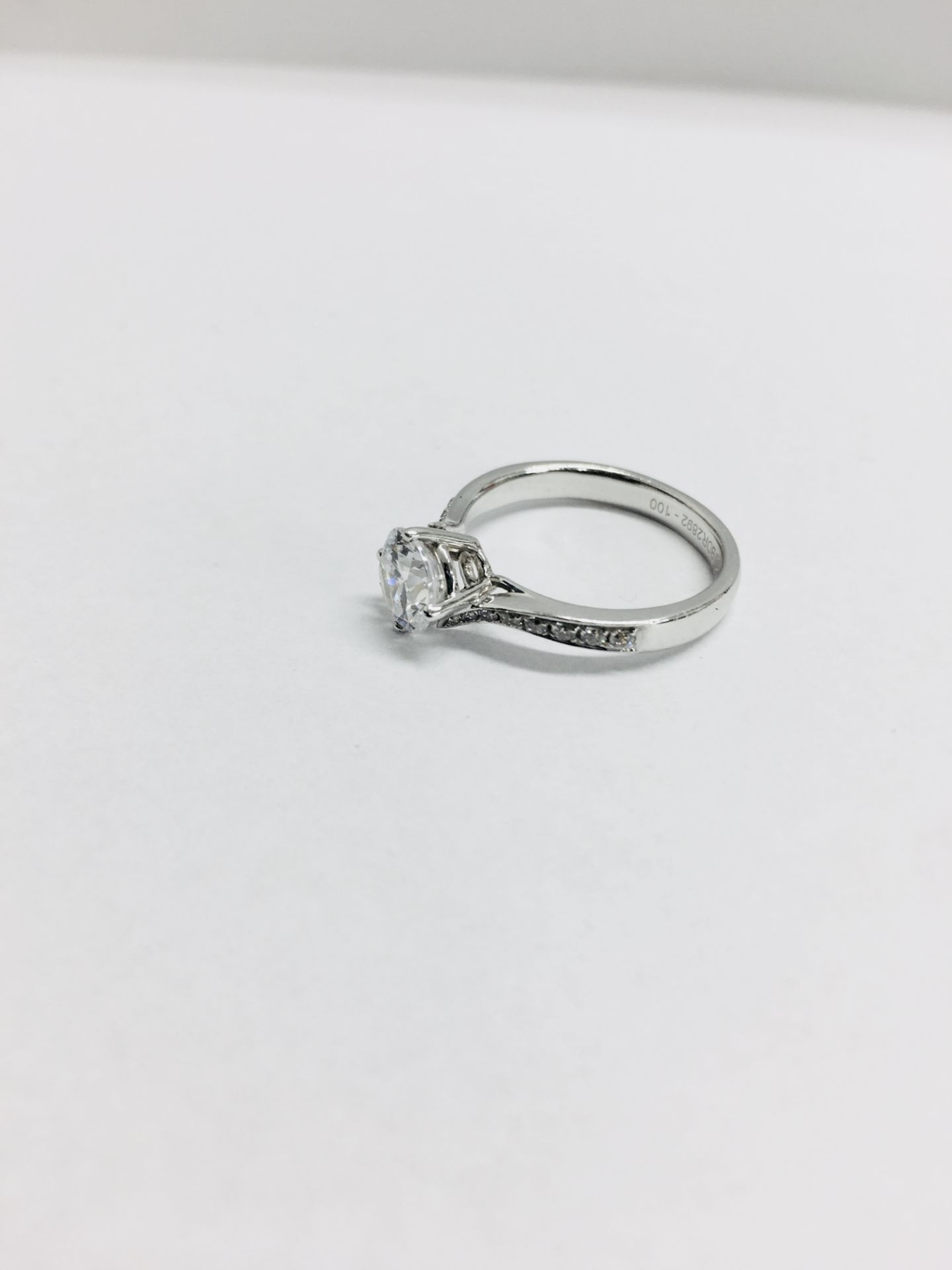 Platinum diamond solitaire ring ,0.50ct vvs1 clarity F colour natural brilliant cut diamond,3. - Image 7 of 7