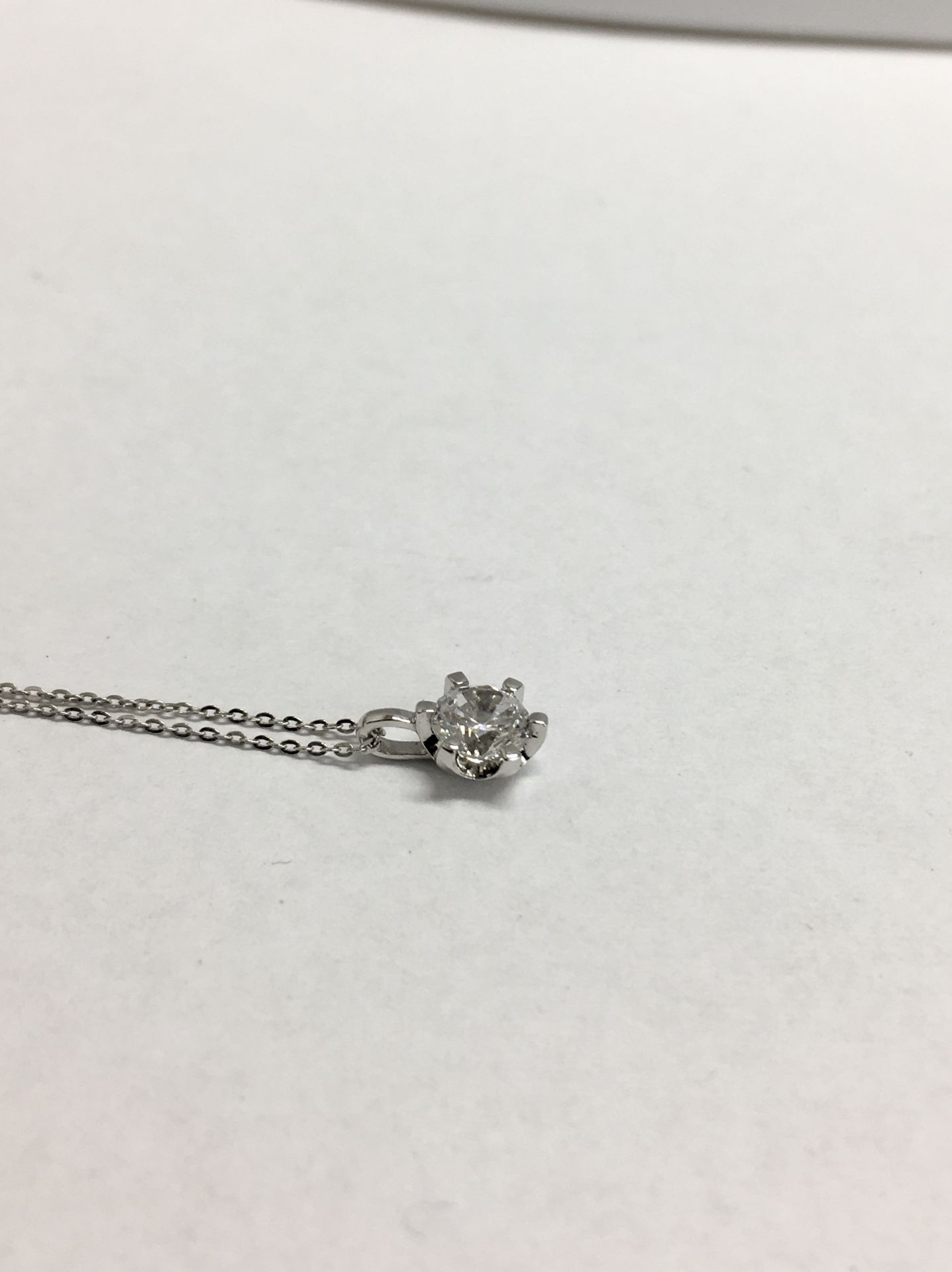 0.50ct diamond solitaire pendant set in a platinum 6 claw setting. I colour and VS clarity ( - Image 2 of 3