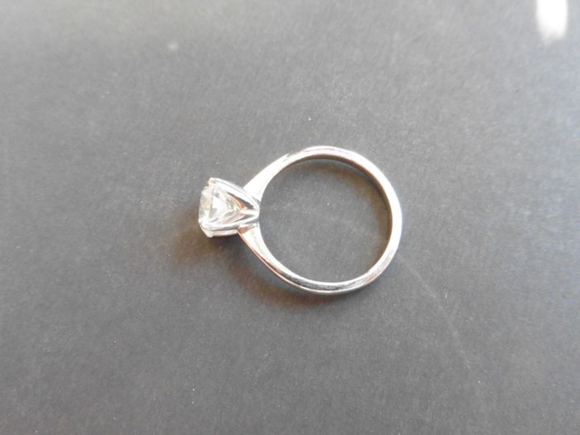 1.32ct diamond solitaire ring with an brilliant cut diamond. J colour and I1 clarity. enhanced . - Bild 3 aus 3