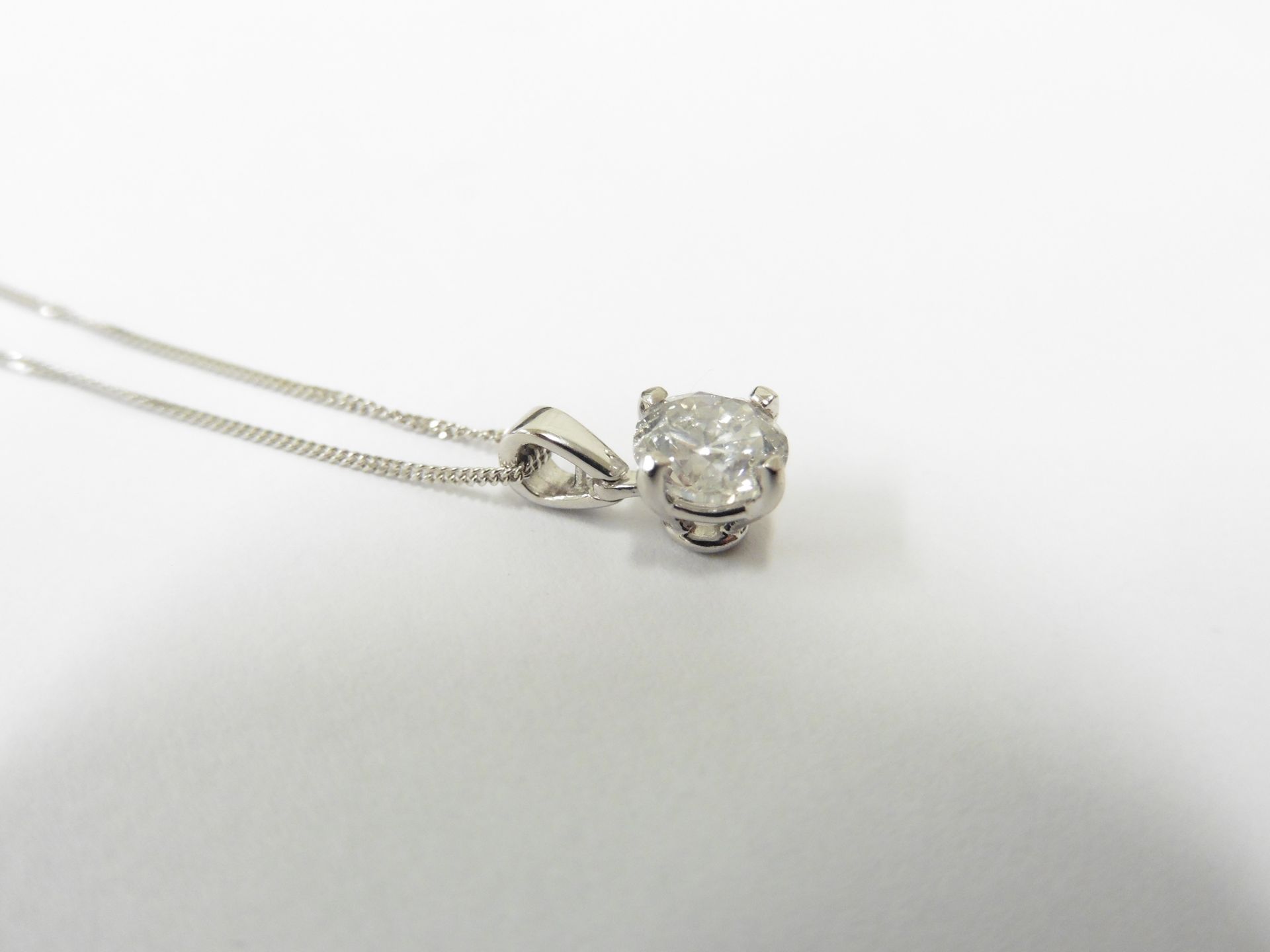 0.50ct diamond solitaire pendant set in a platinum 4 claw setting. I colour and i1 clarity ( - Image 2 of 3