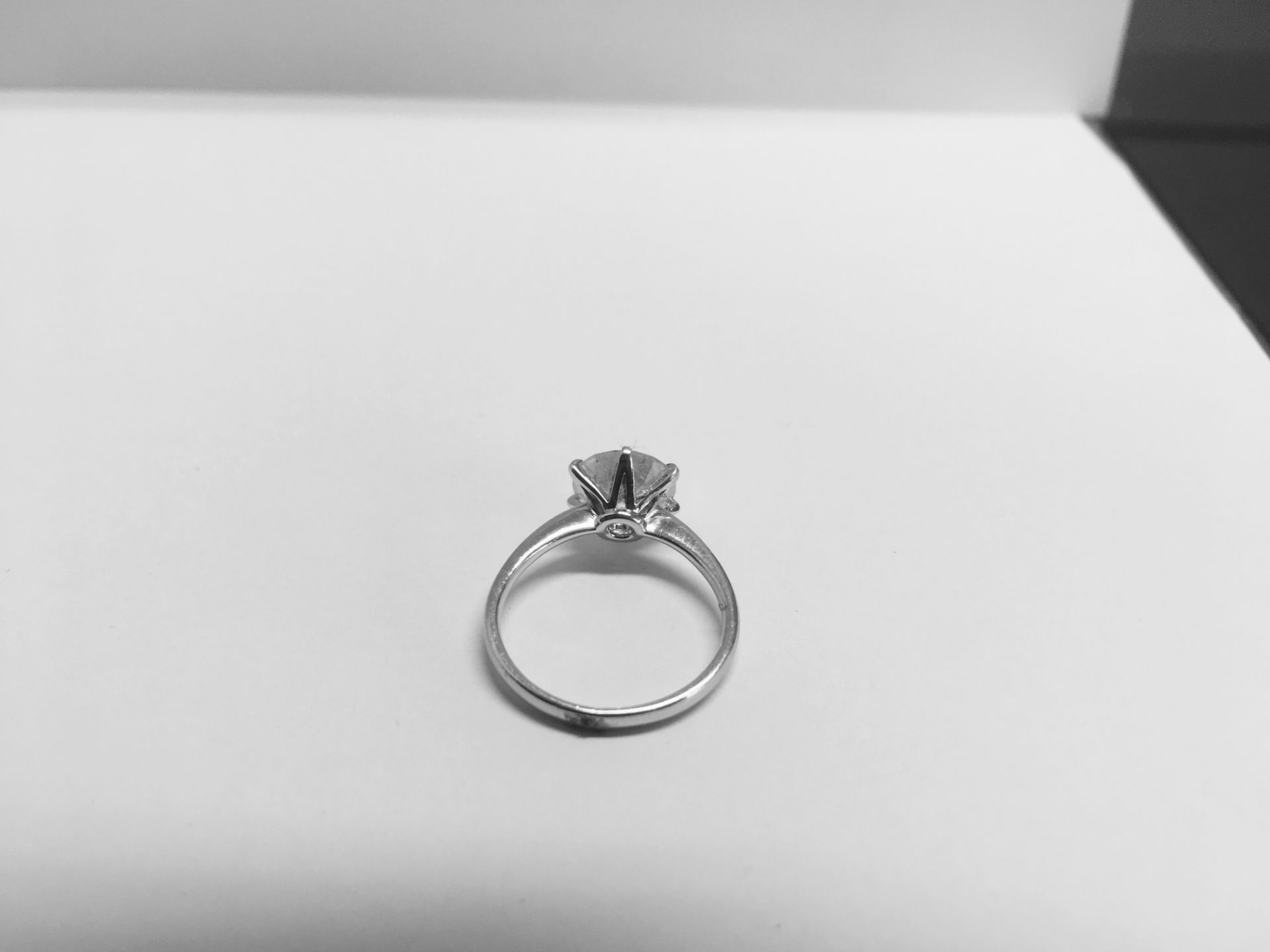 2.70ct diamond solitaire ring,h colour i1 quality (enhanced by laser drilling) diamond,5gms platinum - Image 5 of 7