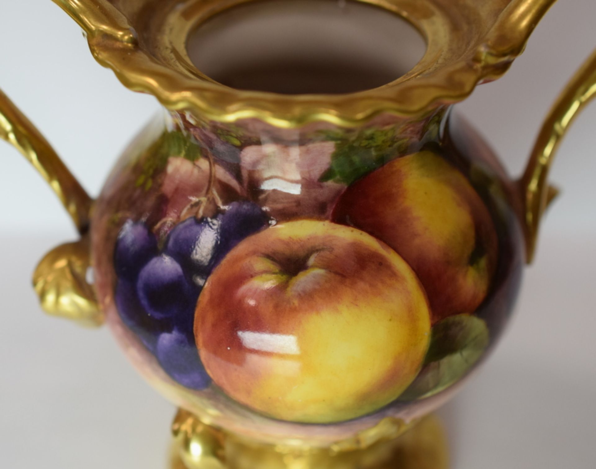 Small Hand Painted Coalport Potpourri Lidded Vase - Image 3 of 4