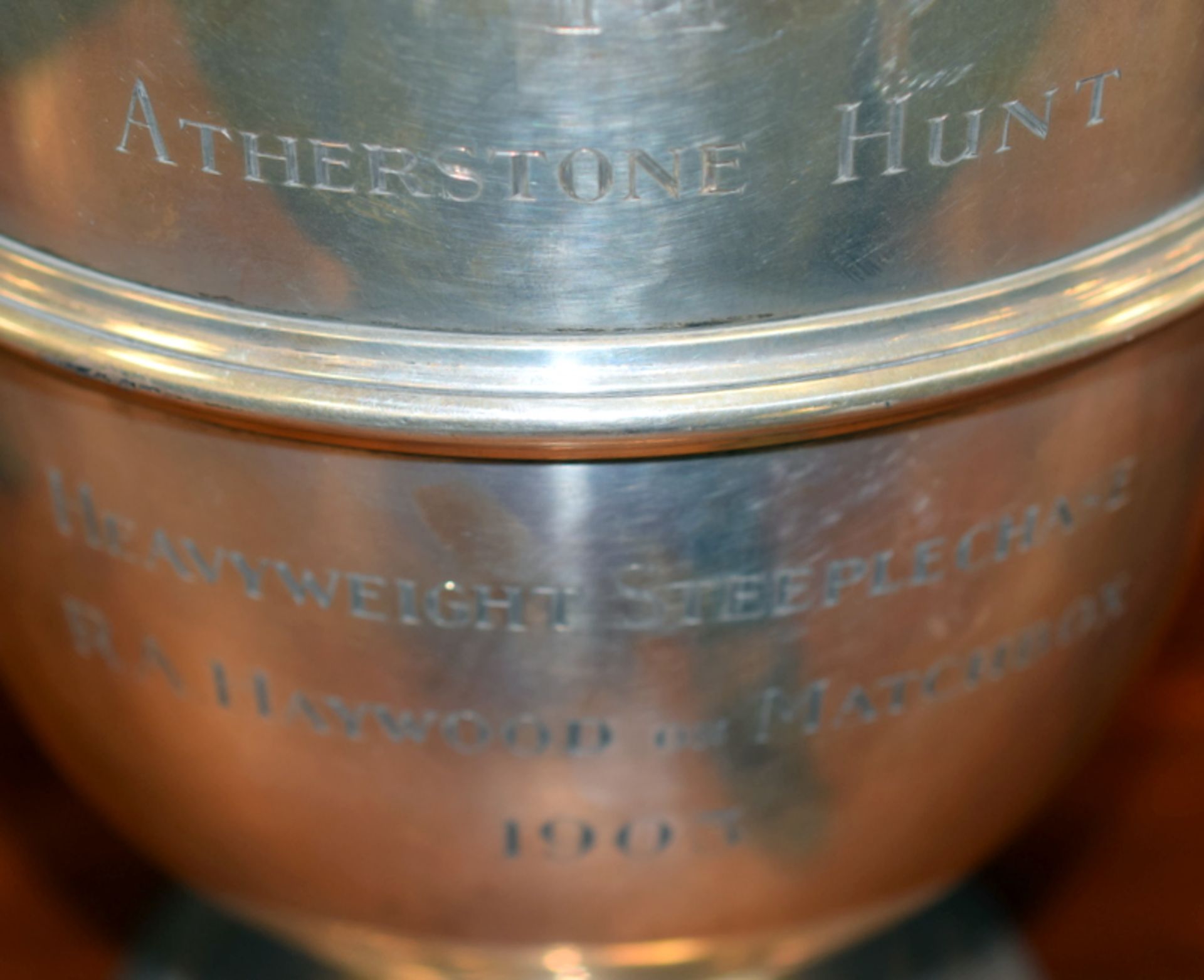 Heavy Solid Silver Atherstone Hunt Cup 1903 - Image 2 of 5