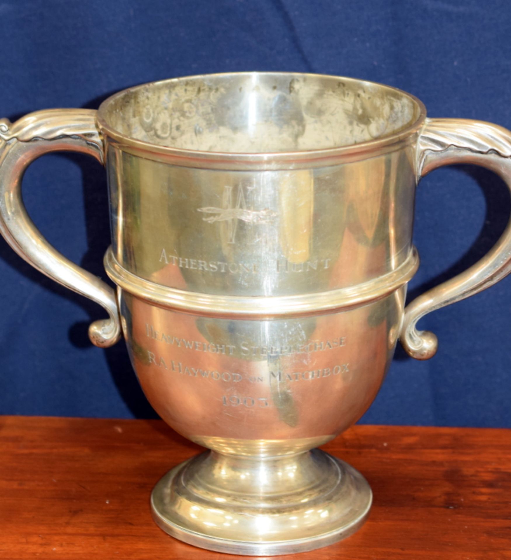 Heavy Solid Silver Atherstone Hunt Cup 1903