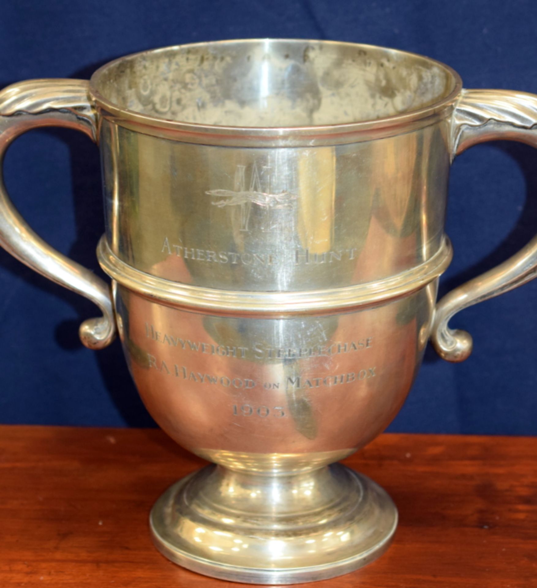 Heavy Solid Silver Atherstone Hunt Cup 1903 - Image 4 of 5