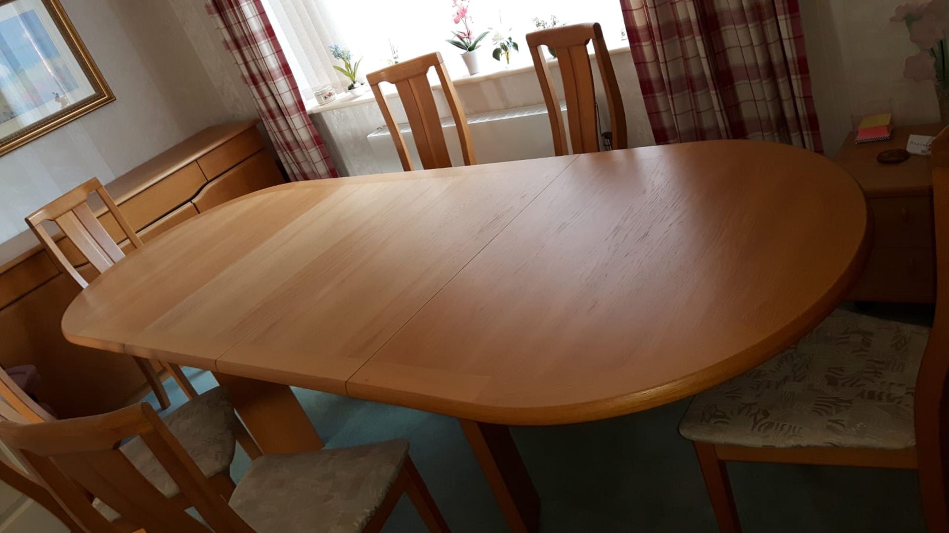 Quality Modern (2000) Skovby of Denmark Oval Extending Dining Table & 6 Chairs. Can accommodate 6- - Image 2 of 2