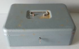 Vintage Vanguard Metal Cash Box With Key Plus One Other - No Reserve