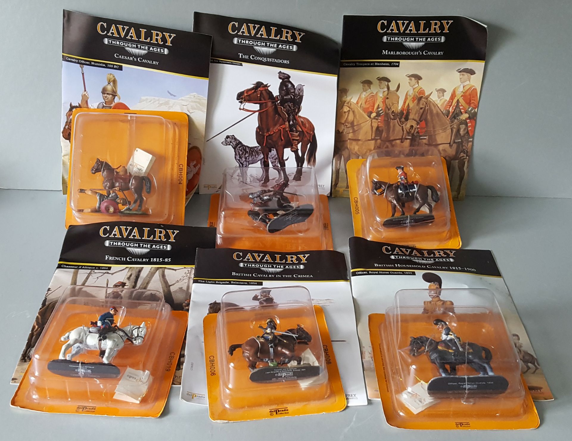 Collectable 6 Del Prado Cavalry Through The Ages Figures & Magazines NO RESRVE