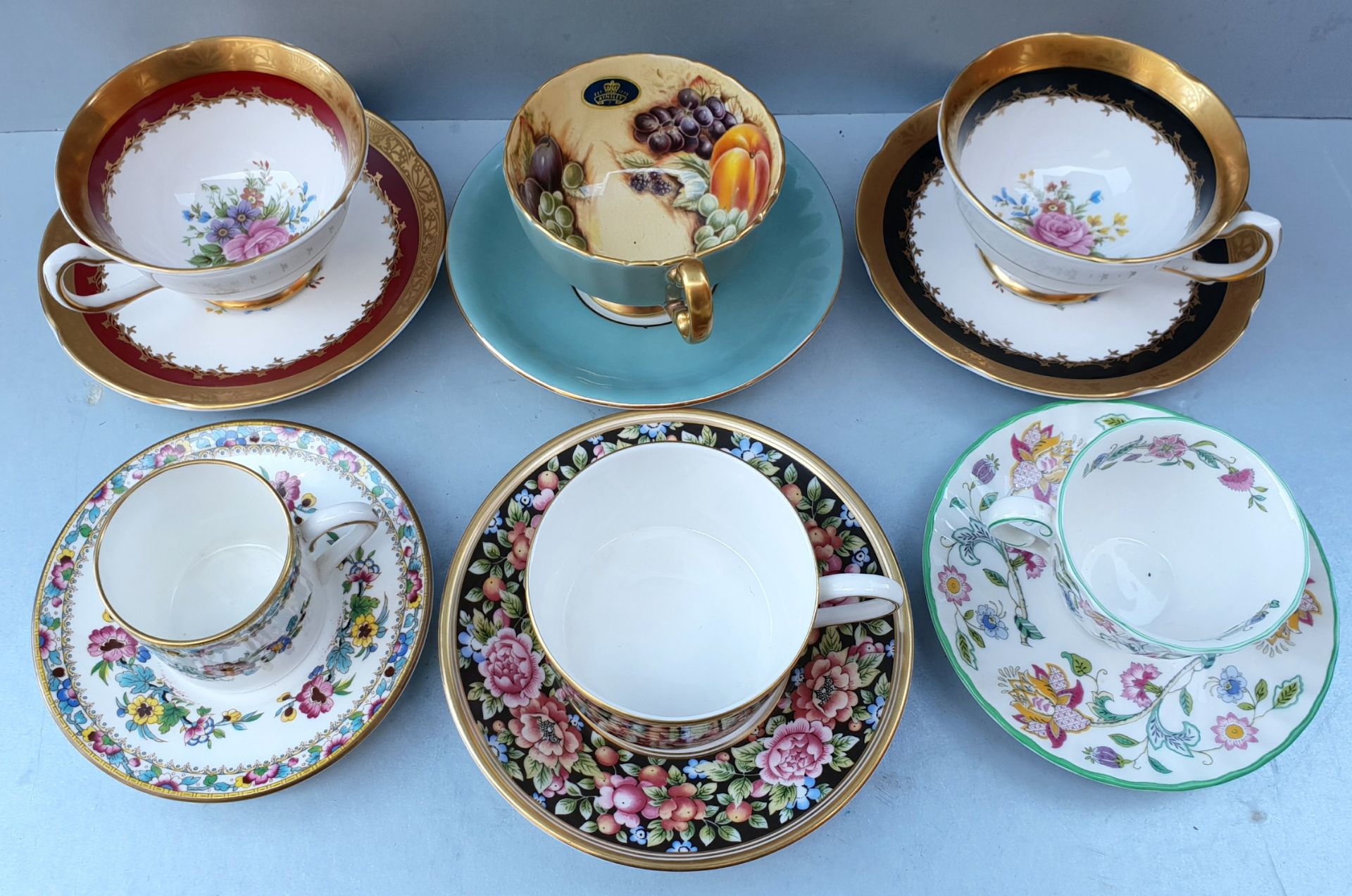 Vintage Retro Parcel of Cups & Saucers Includes Minton Coalport Wedgwood Grafton Aynsley 12 Items - Image 2 of 2