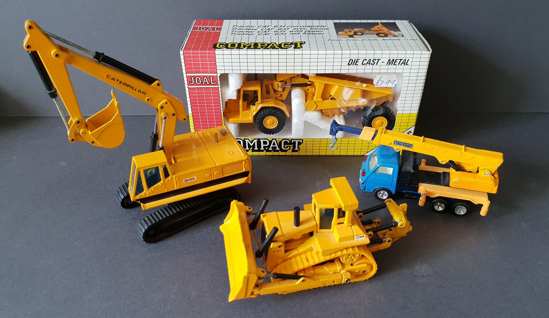 Vintage Collectable Die Cast Metal Toy Cars Joal Construction Vehicles