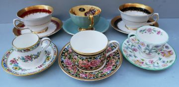 Vintage Retro Parcel of Cups & Saucers Includes Minton Coalport Wedgwood Grafton Aynsley 12 Items