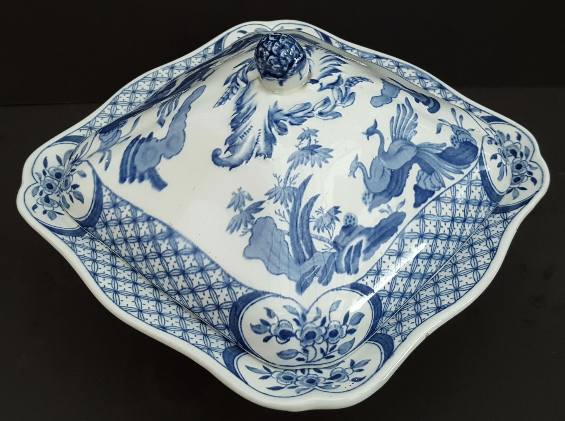 Collection of Blue & White Furnivals Ltd Old Chelsea China Total Of 7 Pieces Reg No c1913 - Image 3 of 5