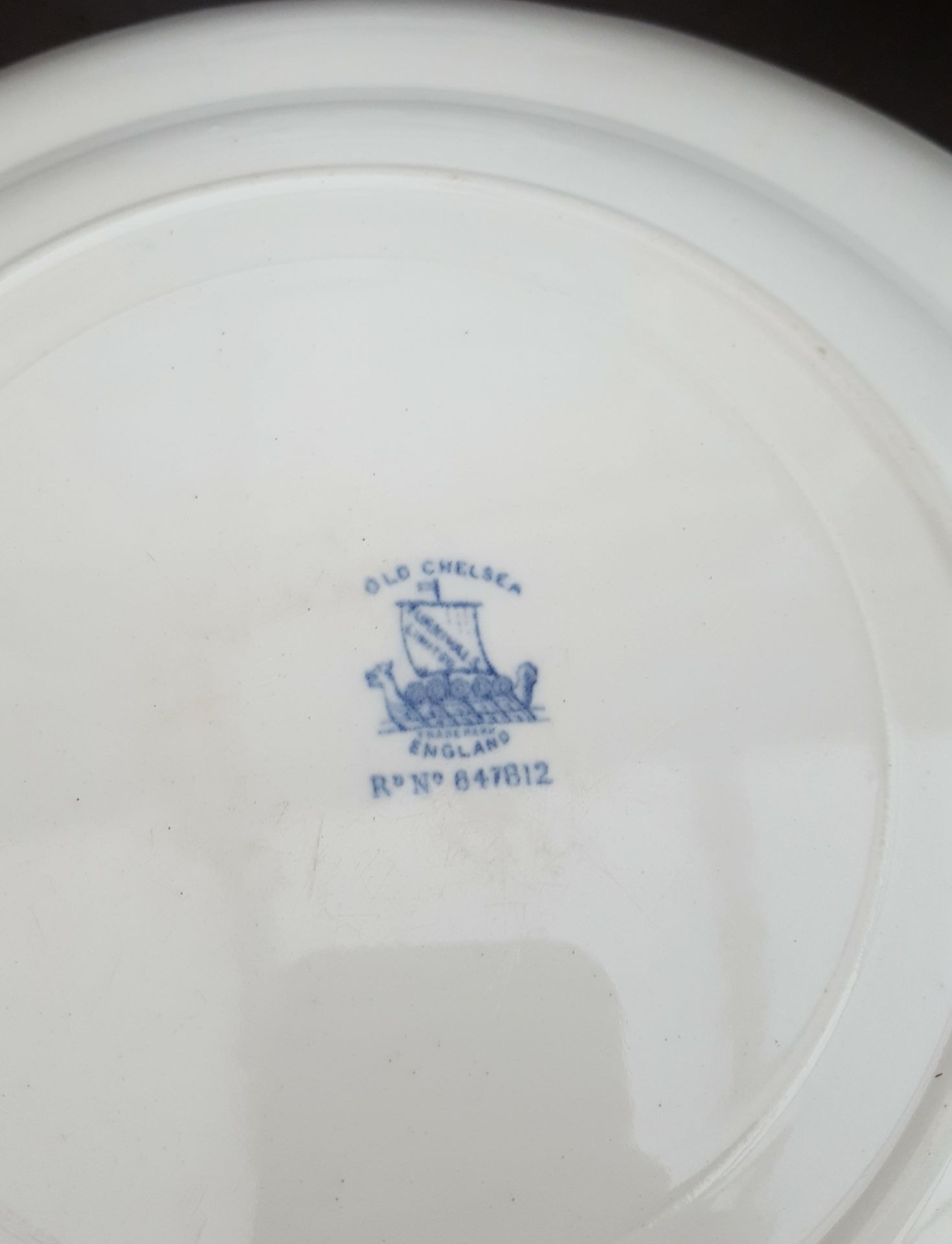 Collection of Blue & White Furnivals Ltd Old Chelsea China Total Of 7 Pieces Reg No c1913 - Image 5 of 5
