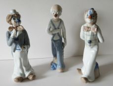 Collectable Casades Clown Figures 3 in Total - No Reserve