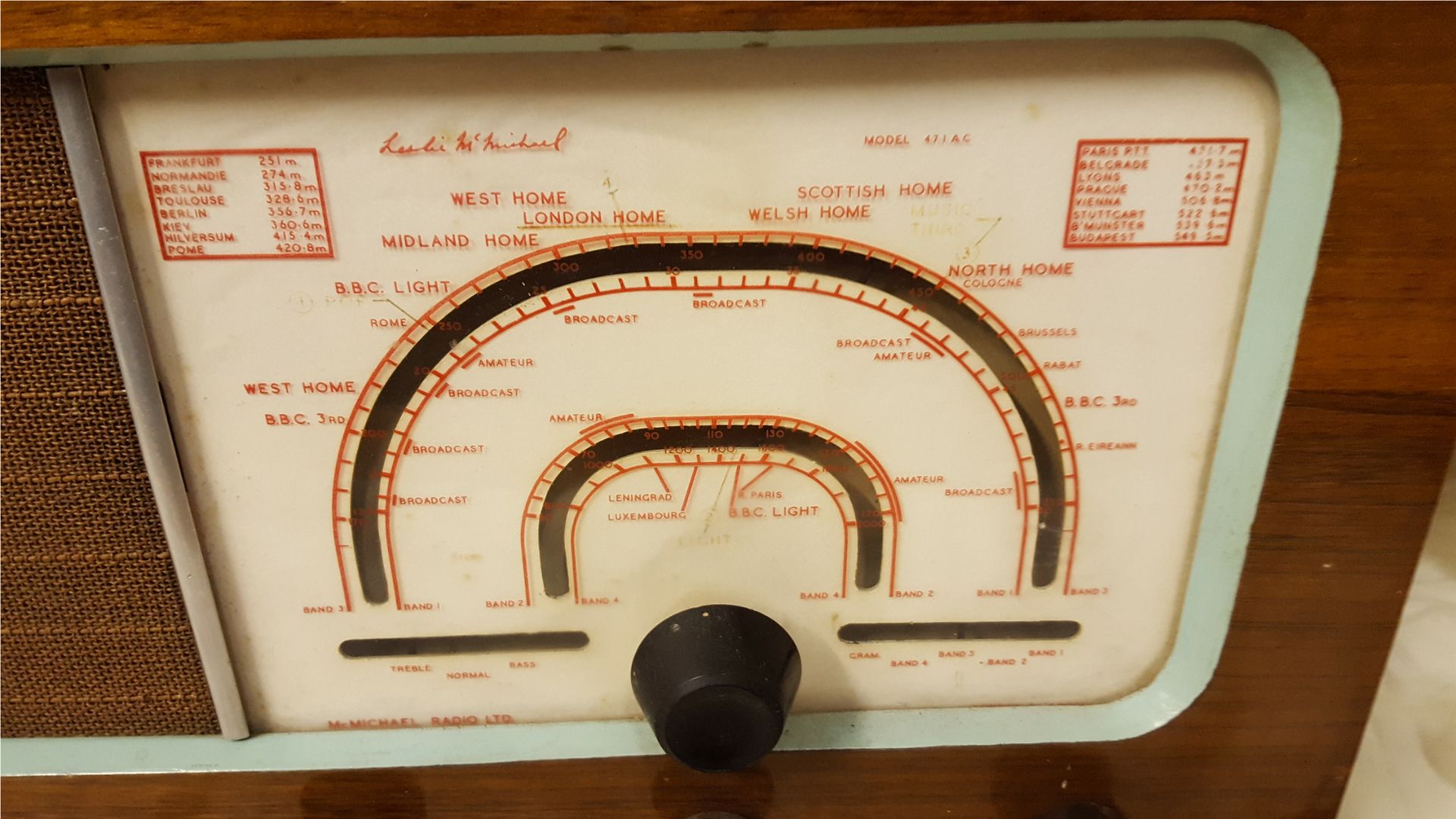 Antique Vintage Retro McMichael Wireless Radio Similar to Model 471U - Image 2 of 2