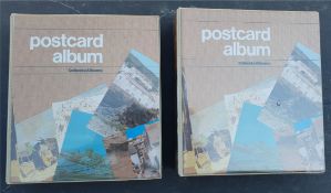 Vintage 2 x Postcard Albums Containing PHG Stamps Cards At Least 40 Cards Per Book - No Reserve