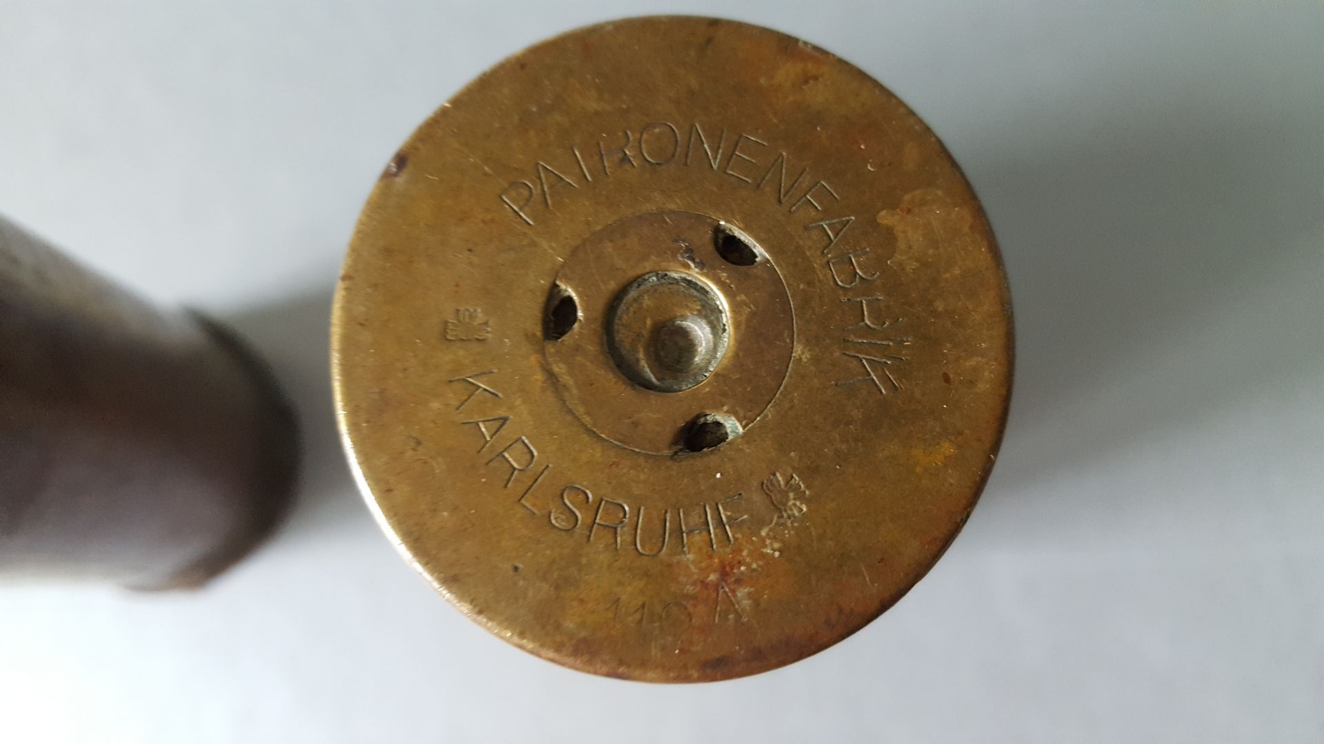 Trench Art Sell Casings German Karlsruhe 37mm Shells. Inscribed A W Potts & A H Potts. These laos - Image 6 of 6