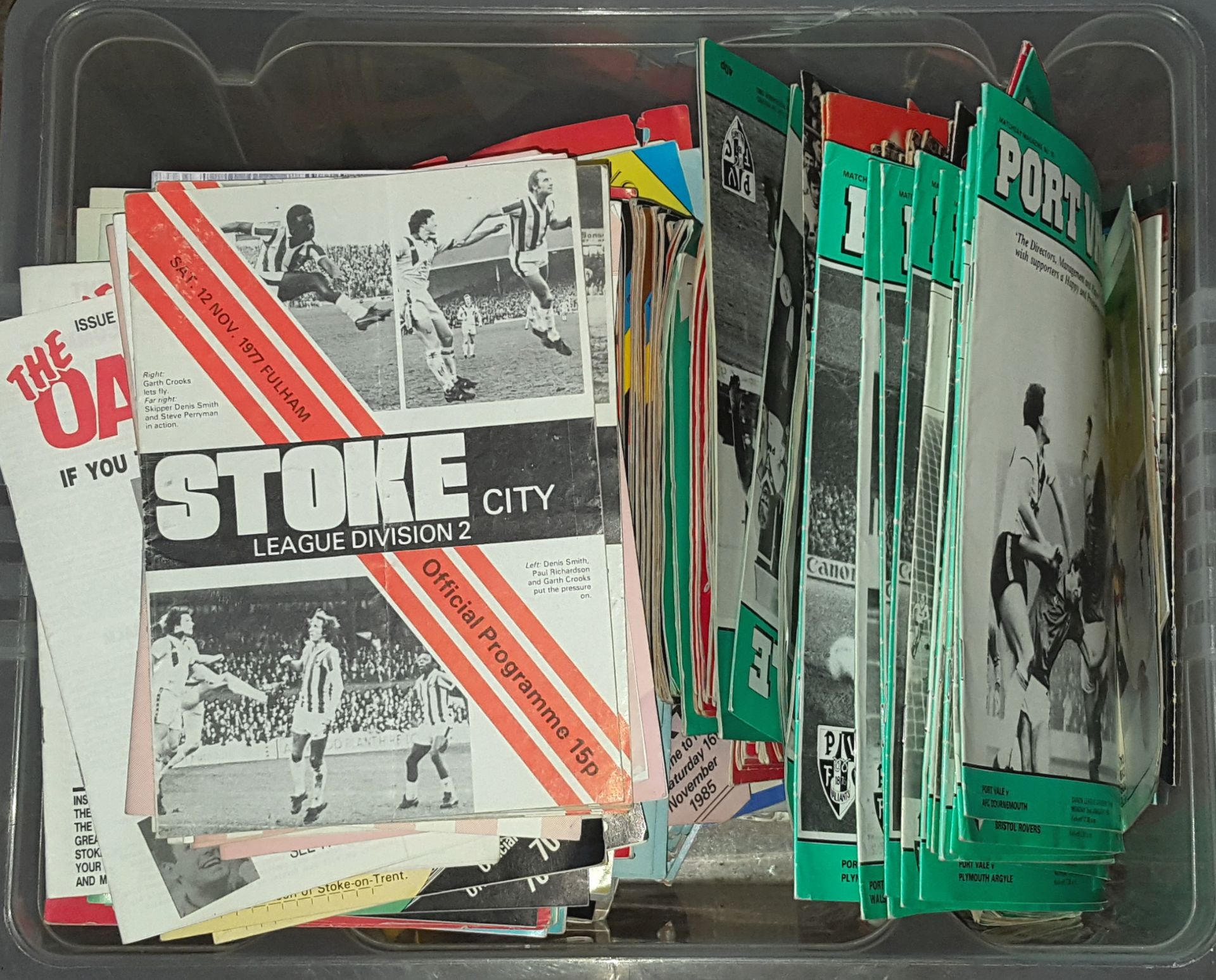 300 Assorted English Football Programmes with Autographs