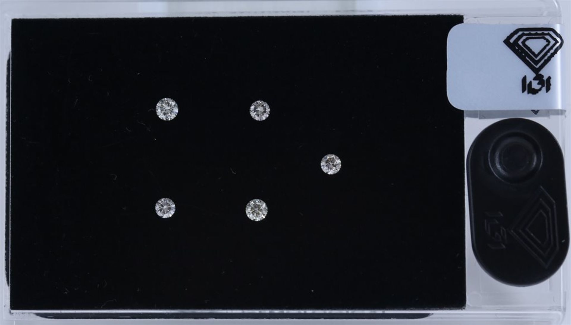 IGI Sealed 0.28 ct. "Diamond D-Box" - Round Brilliant Natural Diamonds
