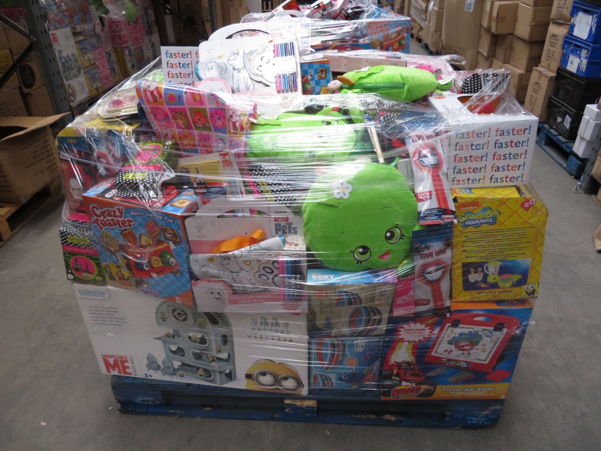 (OS27) Large Pallet To Contain 548 Items Of Various Brand New Items To Include: Dispicable Me Minion