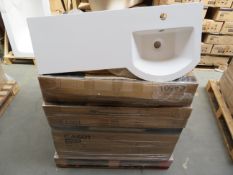 (OS41) PALLET TO CONTAIN 10 x BRAND NEW Contemporary Curved Luxury Basin's. All Brand New. RRP £