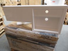 (OS42) PALLET TO CONTAIN 10 x BRAND NEW Contemporary Square Luxury Basin's. All Brand New. RRP £