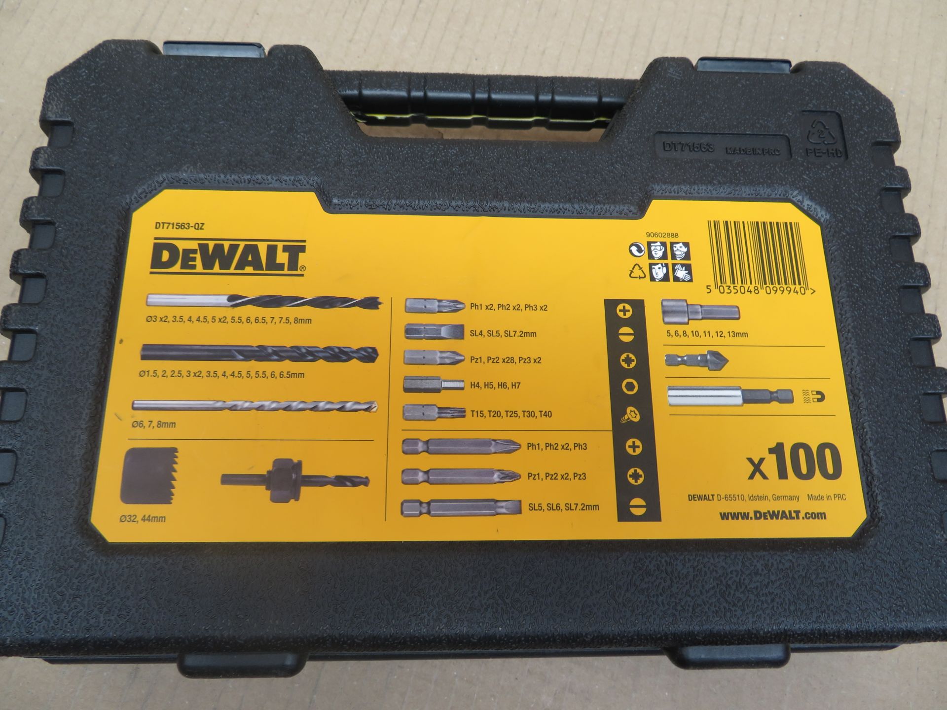 (A25) Dewalt Straight Shank Combination Drill Bit Set 100 Pieces, Includes Bits Suitable For - Bild 3 aus 9