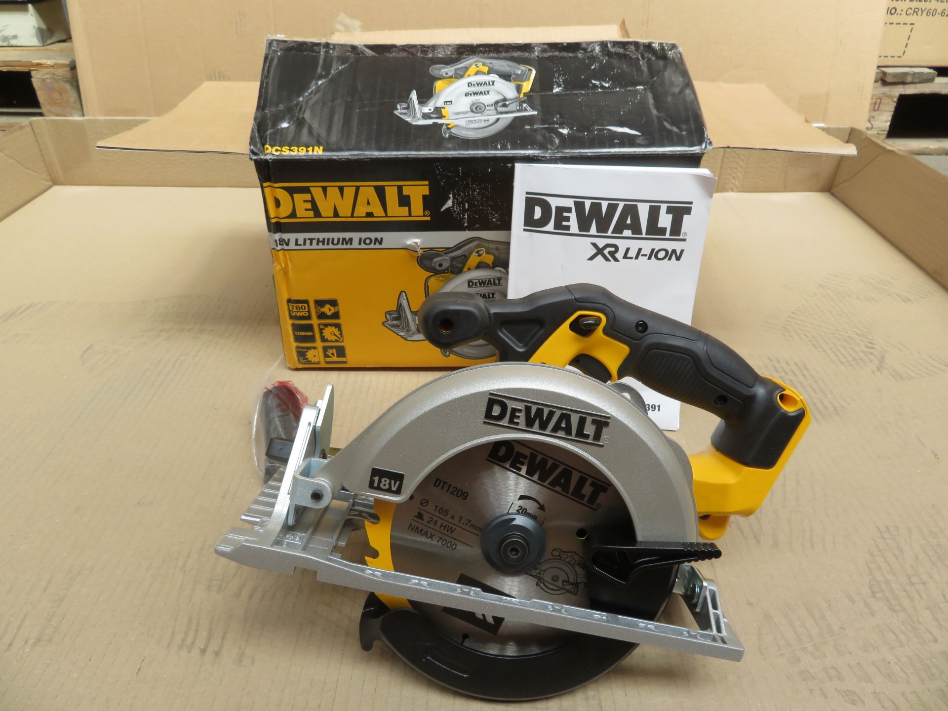 (A16) Dewalt Dcs391N 18V Xr Li-Ion Circular Saw 165Mm Bare Unit - New Condition, Slightly Tattybox.