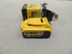 (A23) Dewalt Dcb182-Xj 18V 4.0Ah Li-Ion Xr Battery- New Condition, Slightly Tatty Box.