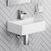 (C51) Rita Wall Hung Counter Top Basin - Medium. RRP £127.99. Two Fitting Options: Fit as either a