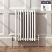 (C41) 600x420mm White Double Panel Horizontal Colosseum Traditional Radiator. RRP £199.99. Made from