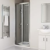 (C20) 760mm - Elements Bi Fold Shower Door. RRP £299.99. 4mm Safety Glass Fully waterproof tested