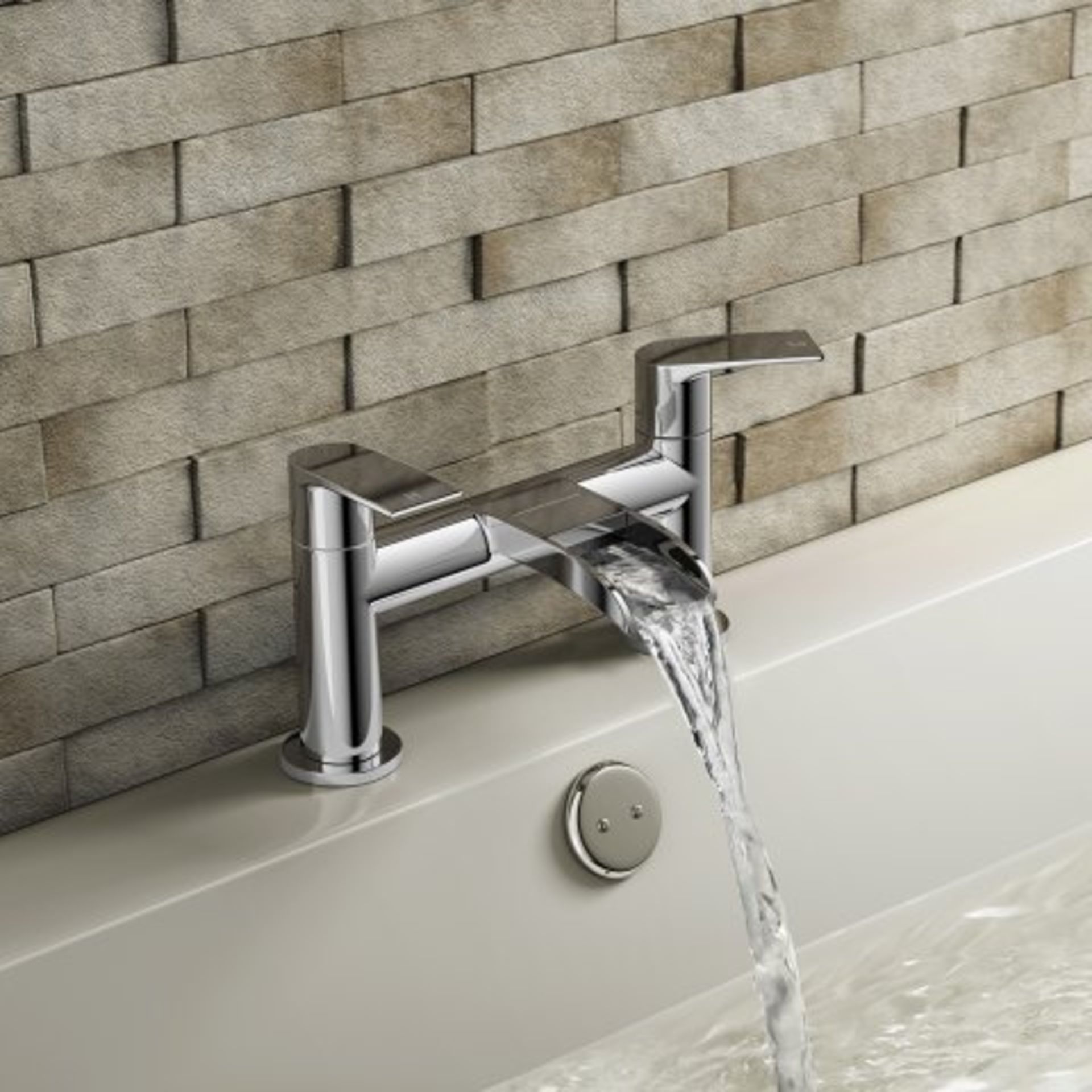 (K126) Avis II Waterfall Bath Mixer Tap Presenting a contemporary design, this solid brass tap has - Image 2 of 2