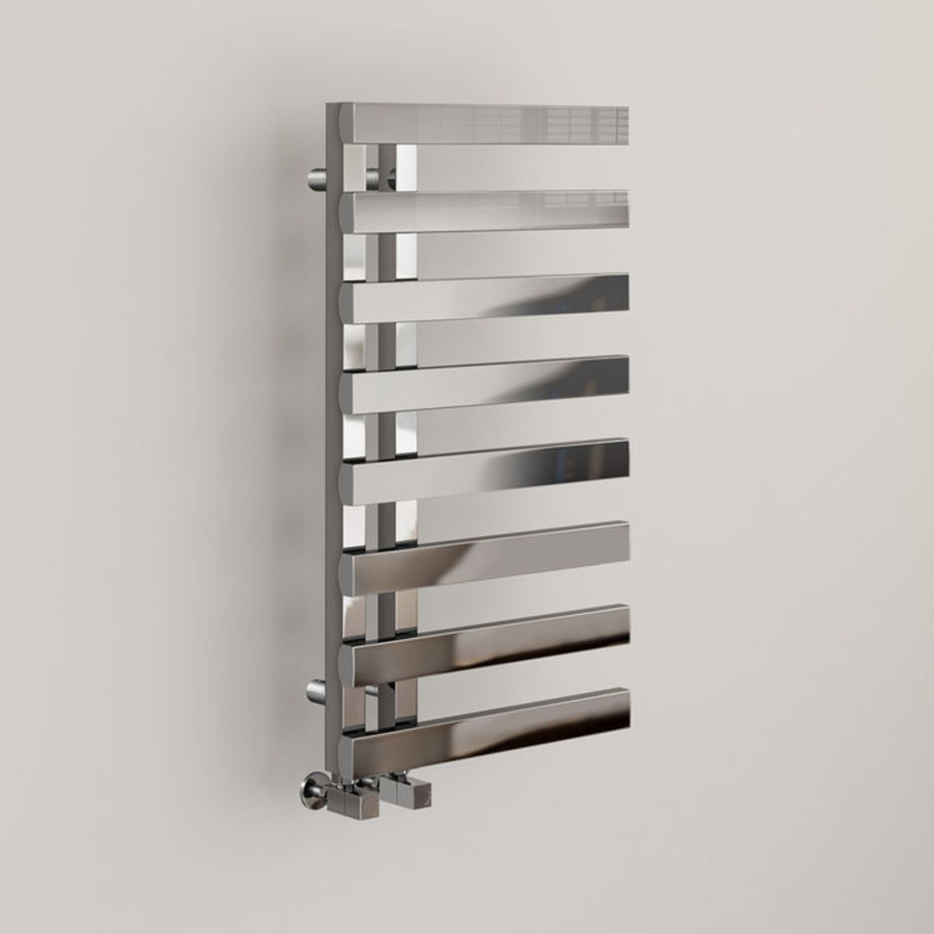 (O6) 800x450mm Chrome Designer Towel Radiator - Flat Panel. RRP £349.99. Enjoy the convenience of - Image 4 of 4