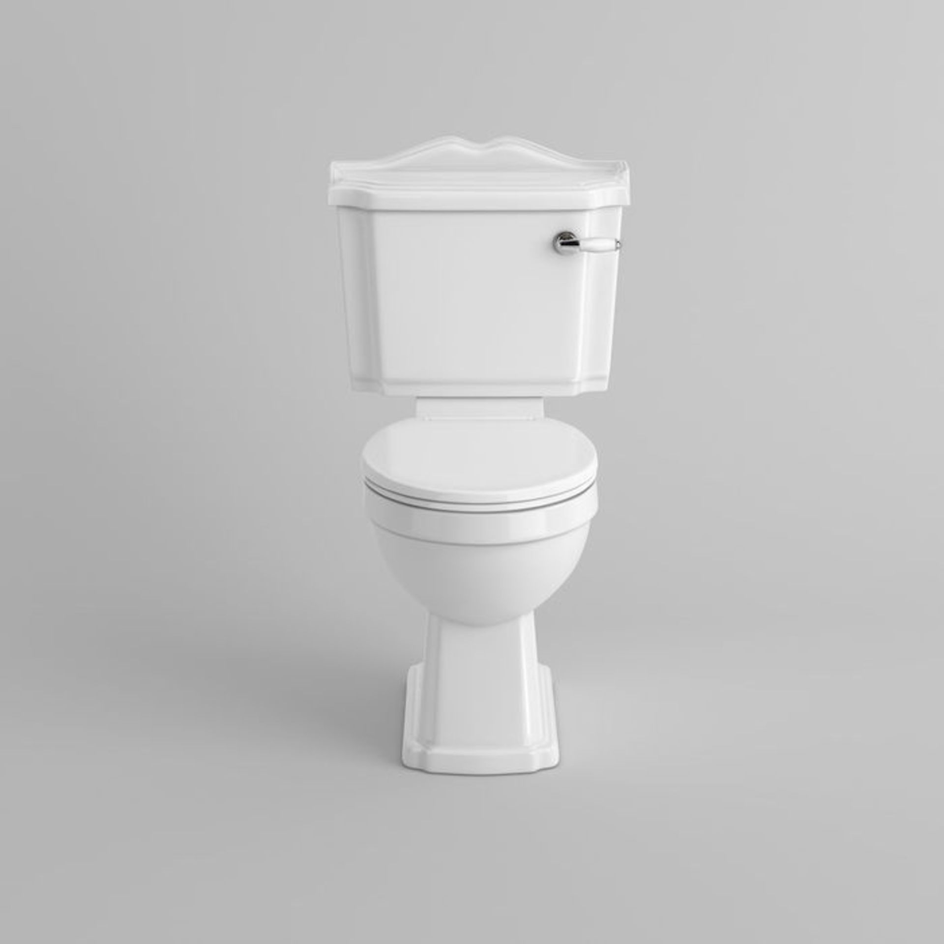 (O31) Victoria Close Coupled Toilet and Cistern - White Seat. Impressive, traditional design - Image 4 of 4