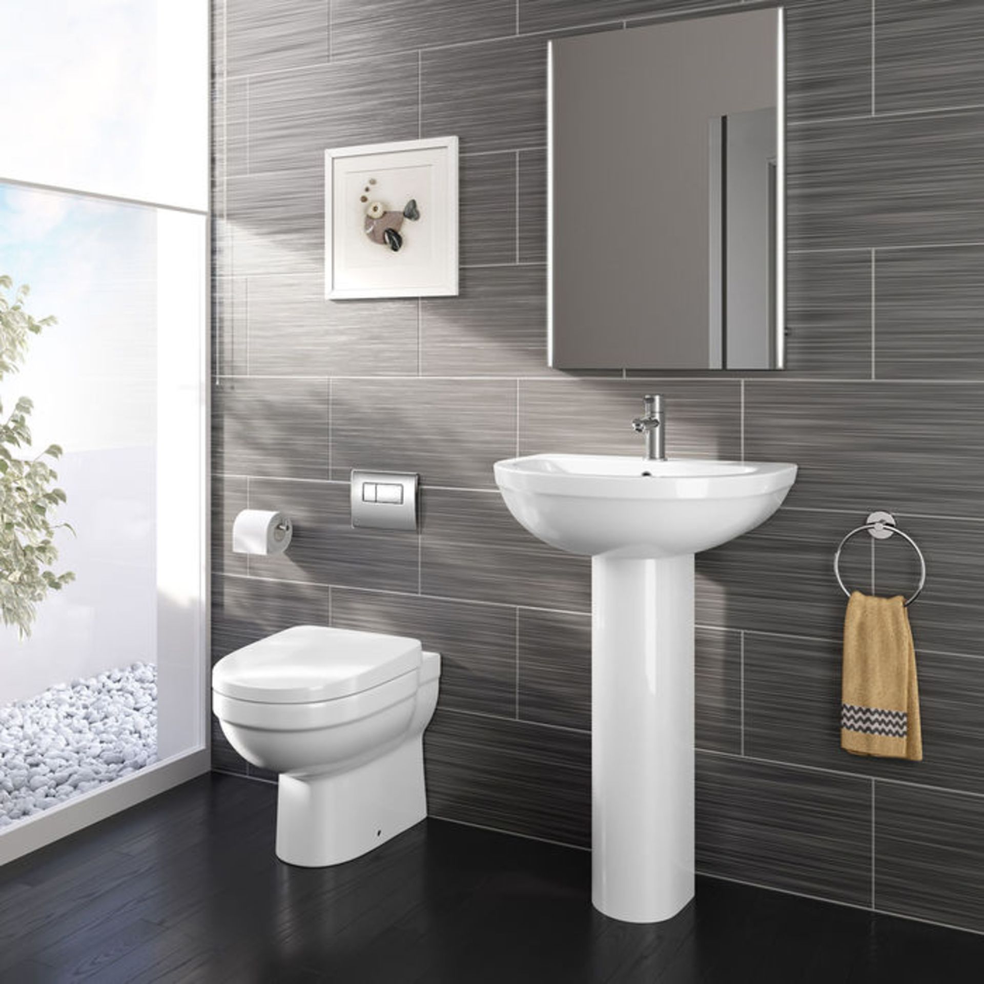 (O12) Sabrosa II Back to Wall Toilet inc Soft Close Seat. Made from White Vitreous China and - Image 2 of 4