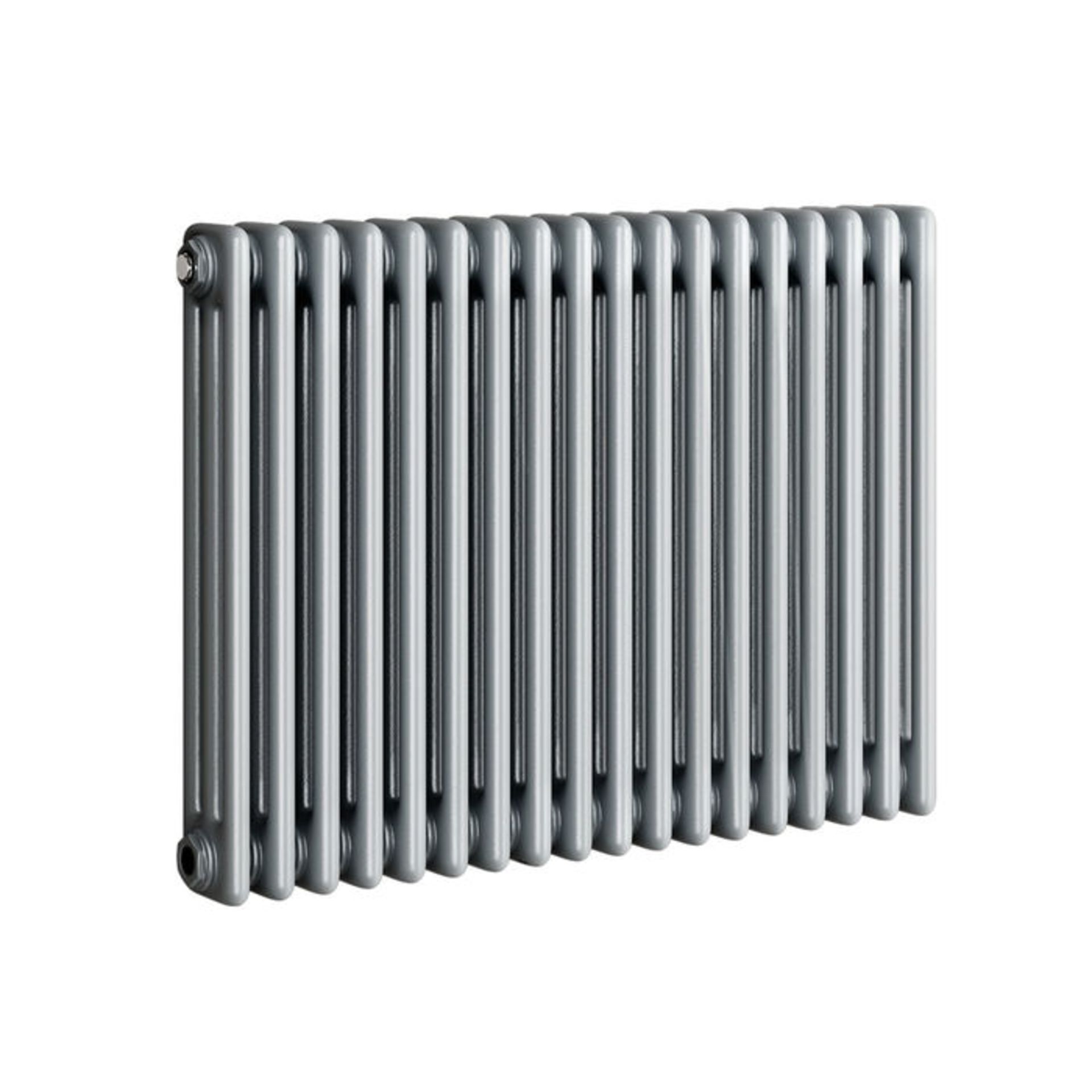 (O39) 600x820mm Earl Grey Triple Panel Horizontal Colosseum Radiator. RRP £339.99. Made from low - Image 3 of 3