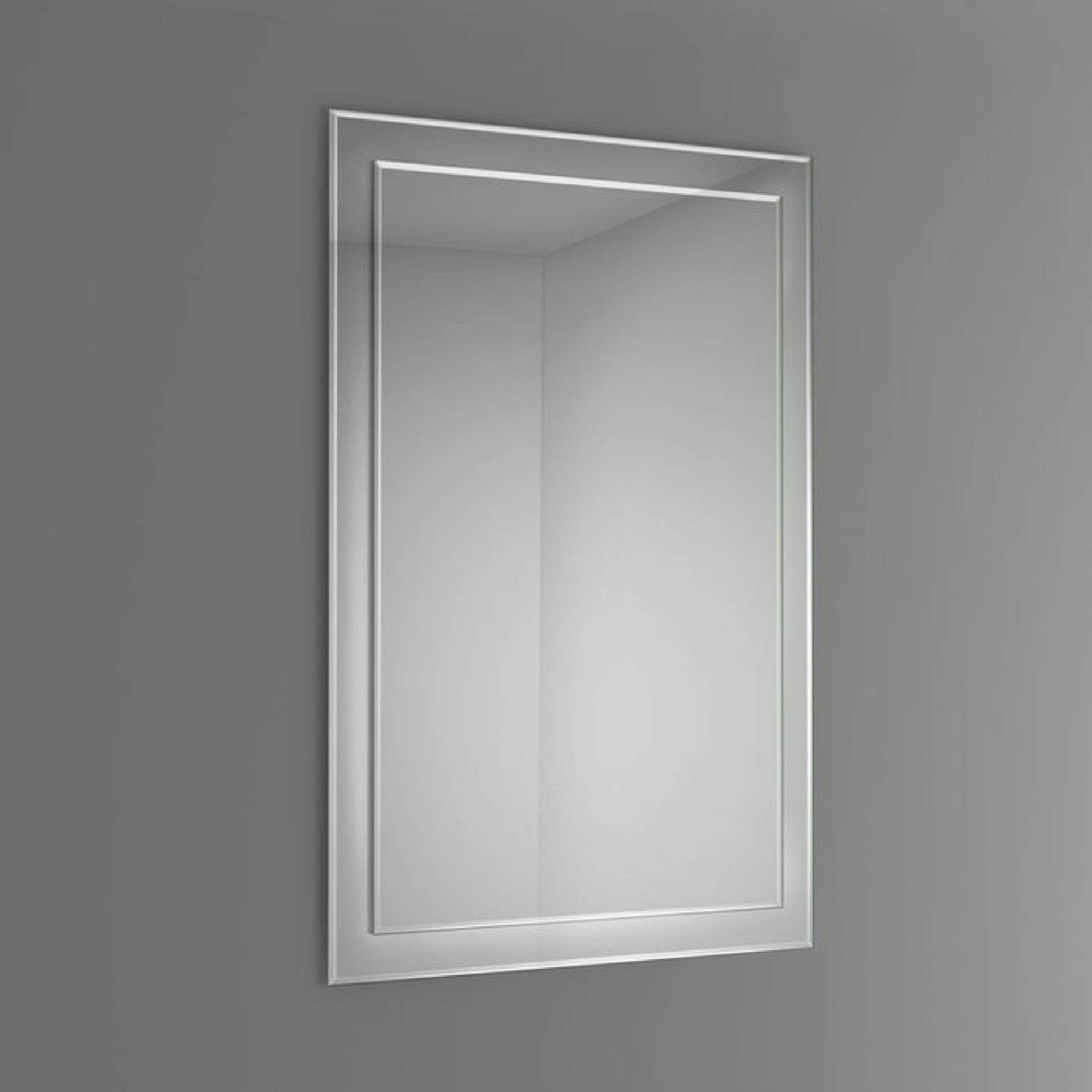 (O128) 500x700mm Bevel Mirror. RRP £69.99. Smooth beveled edge for additional safety and style - Image 3 of 3
