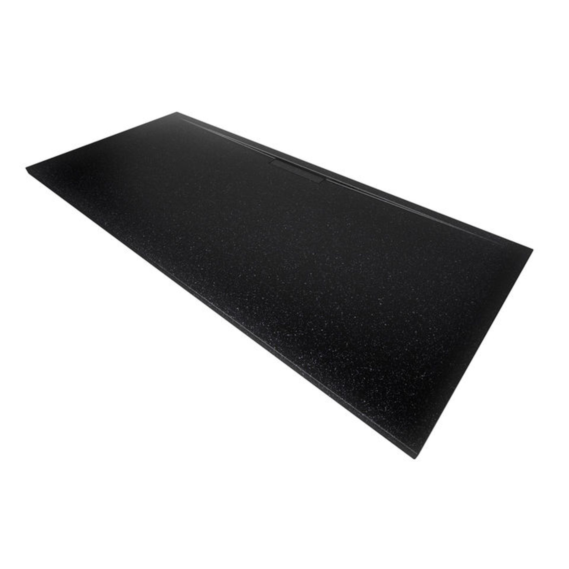 1200x800mm Luxe Ultra Slim Stone Shower Tray & Hidden Waste - Black. RRP £489.99. Manufactured in - Image 3 of 3