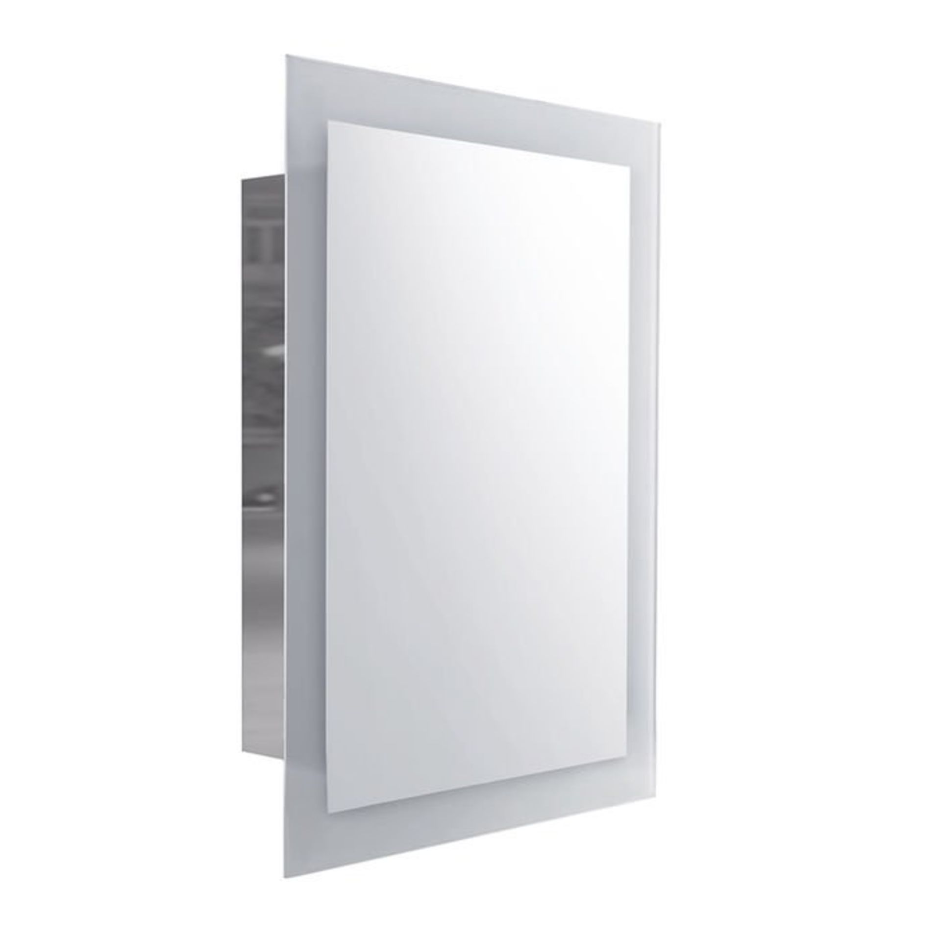 (Z118) 480x660 Frosted Sliding Door Liberty Stainless Steel Mirror Cabinet. Made from high-grade - Image 3 of 3