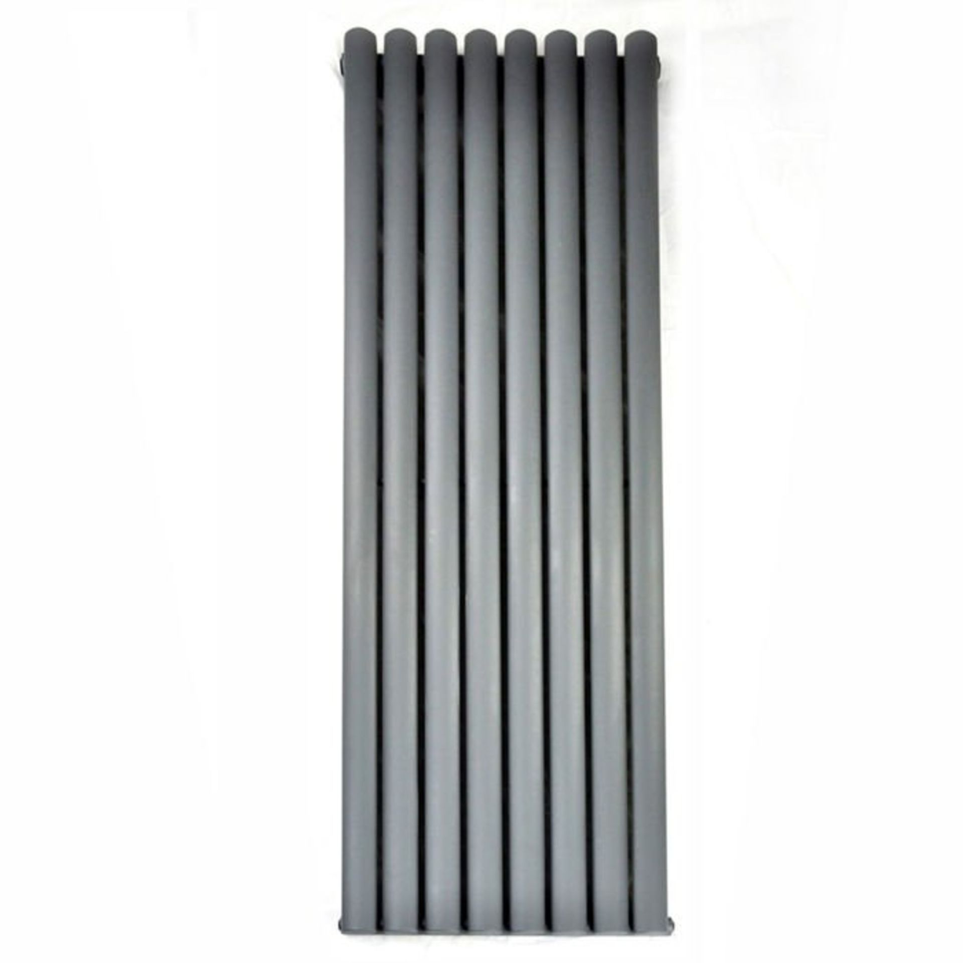 (Z88) 1600x480mm Anthracite Single Oval Tube Vertical Radiator. MRRP £299.99. Low carbon steel, high - Image 3 of 3