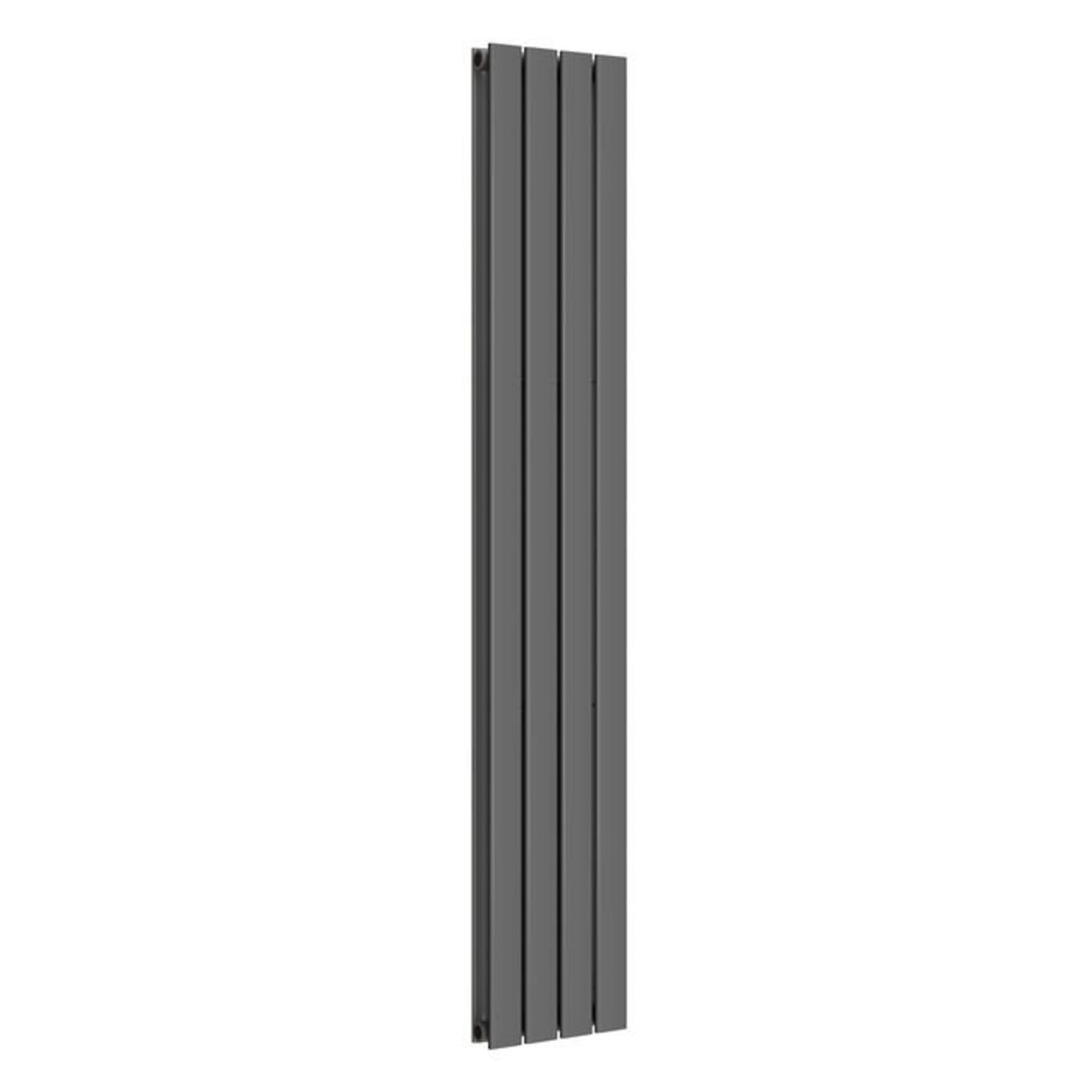 (Z93) 1800x300mm Anthracite Double Flat Panel Vertical Radiator. MRRP £499.99. Made with low - Image 2 of 2