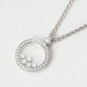 Chopard 18k White Gold Happy Diamonds Necklace