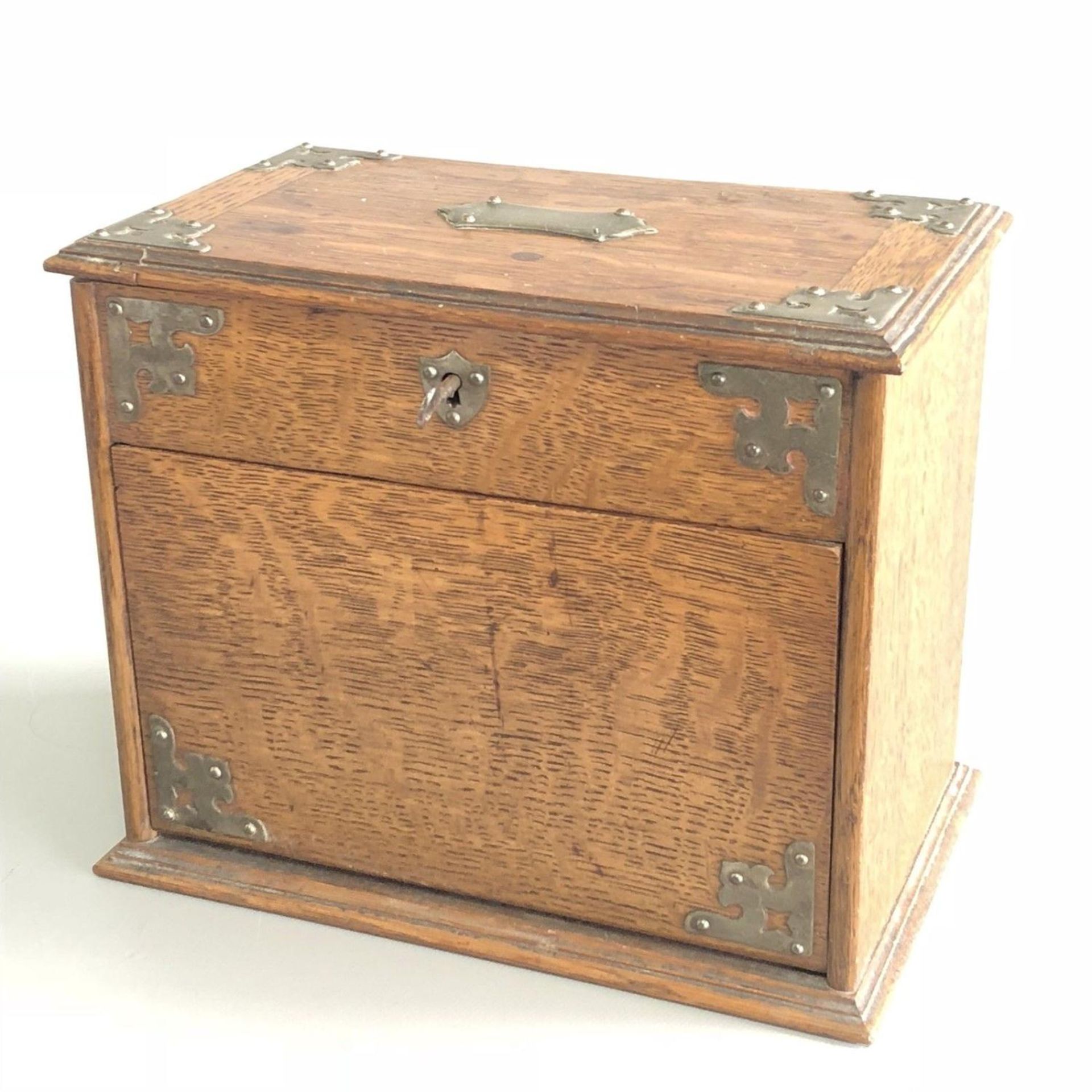 Oak Desk Stationery Cabinet English Antique Victorian Correspondence Writing Box - Image 2 of 10
