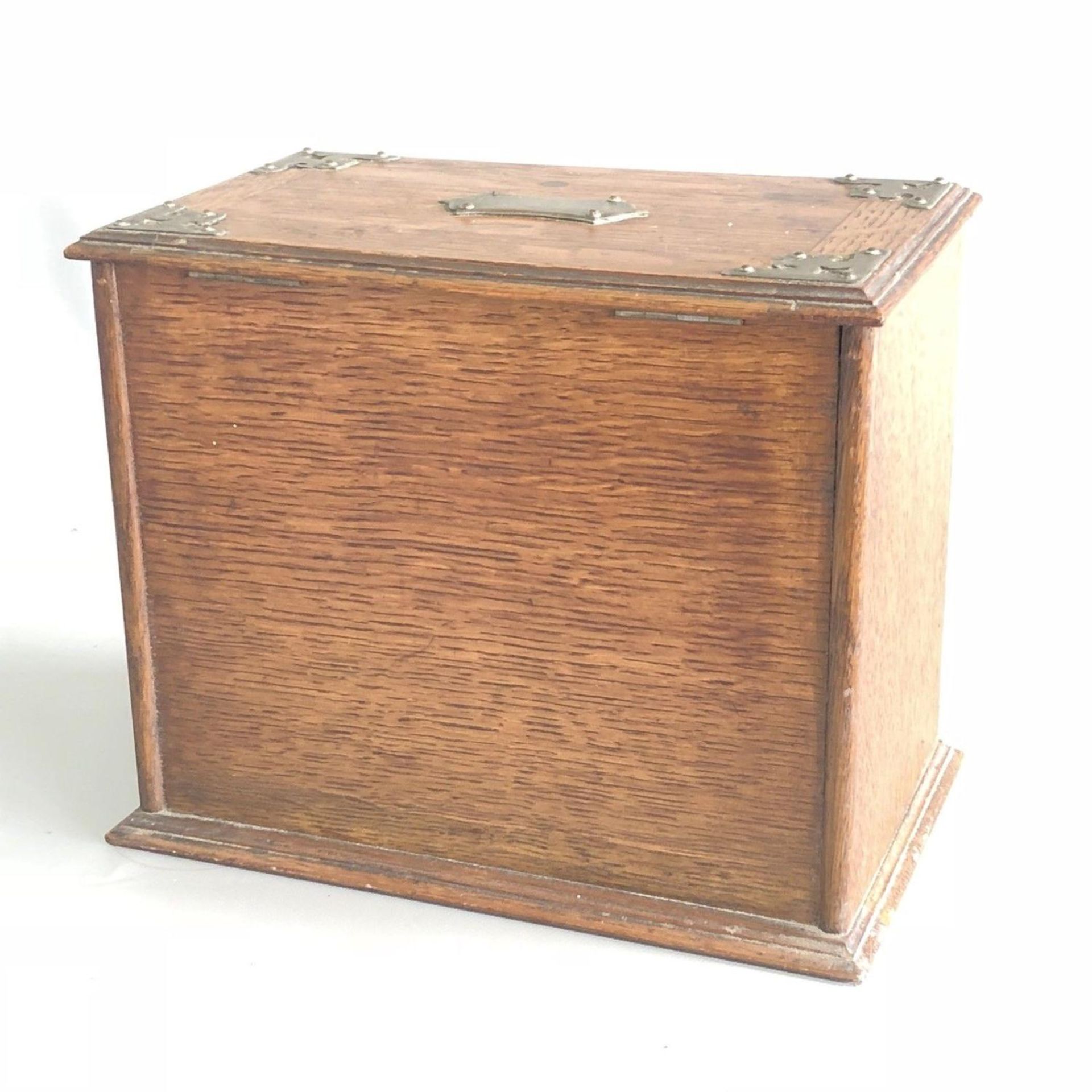 Oak Desk Stationery Cabinet English Antique Victorian Correspondence Writing Box - Image 8 of 10