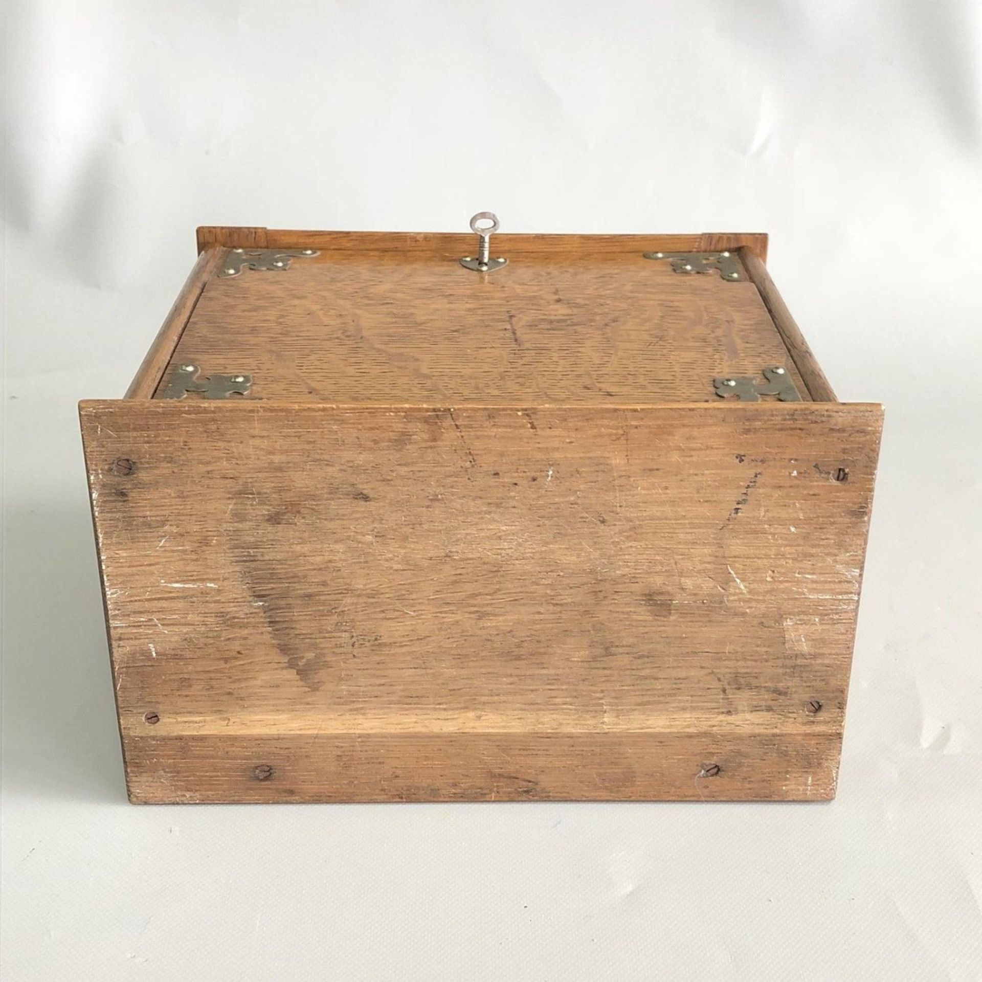 Oak Desk Stationery Cabinet English Antique Victorian Correspondence Writing Box - Image 10 of 10