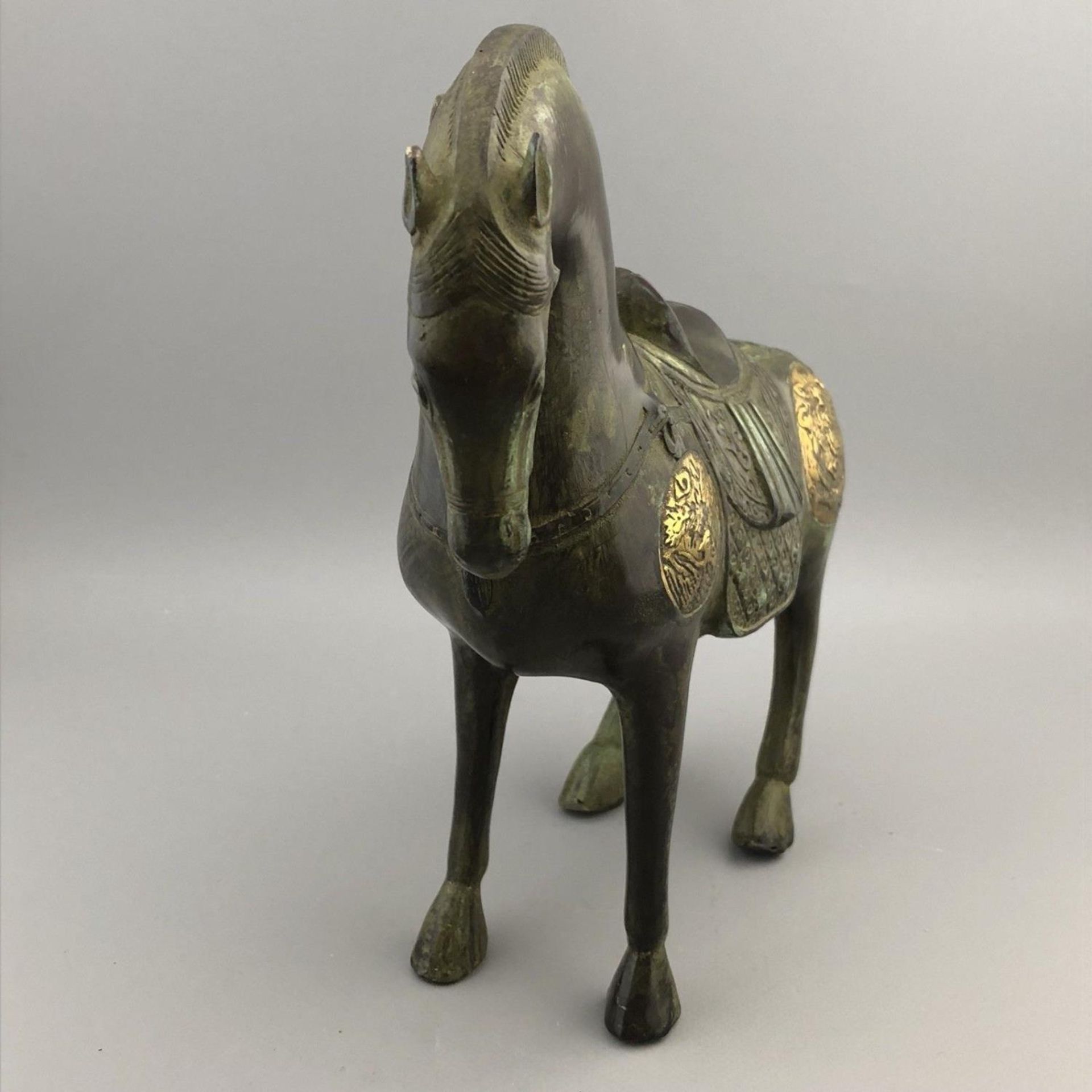 Chinese Gilded Bronze Tang Style Horse - Image 5 of 7
