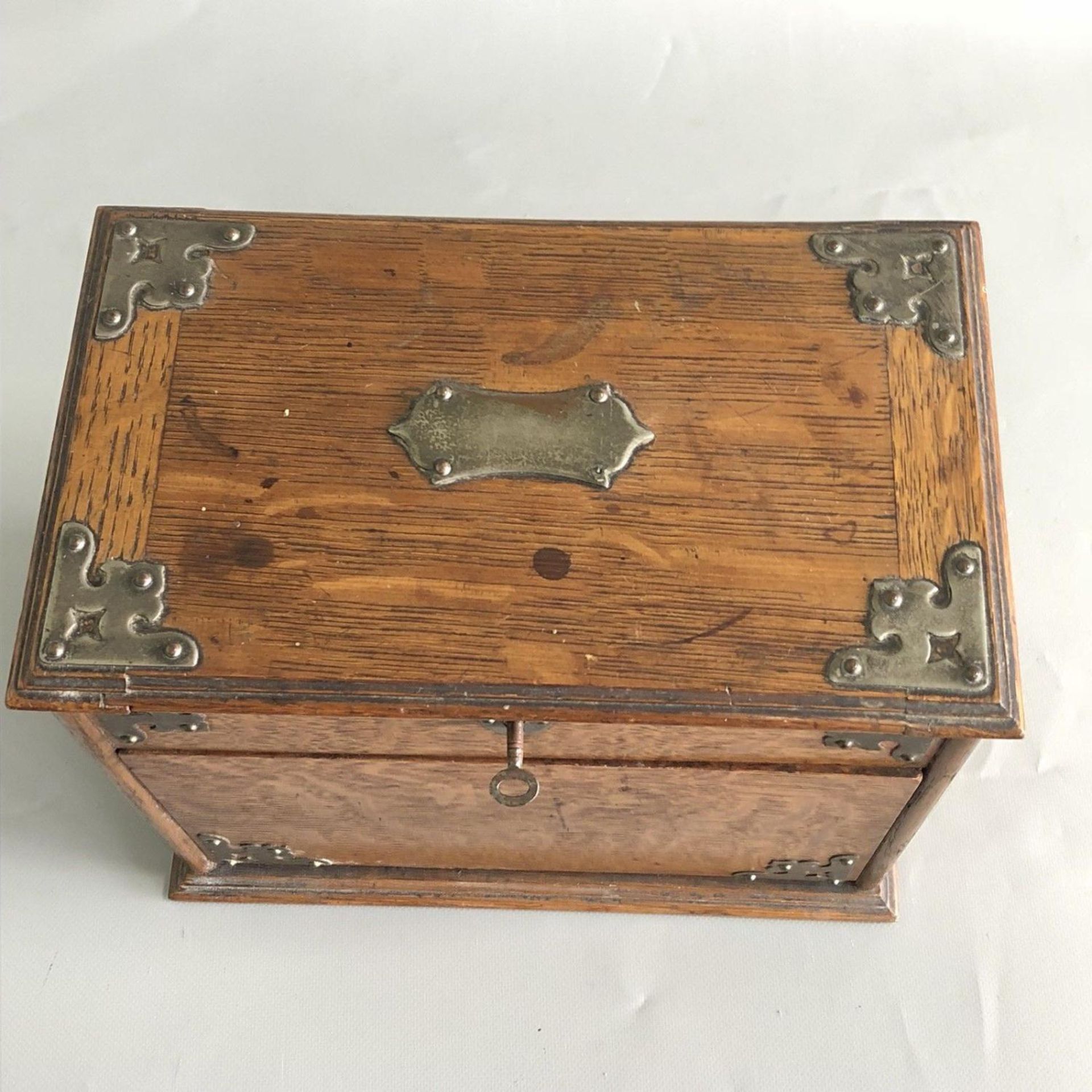 Oak Desk Stationery Cabinet English Antique Victorian Correspondence Writing Box - Image 9 of 10